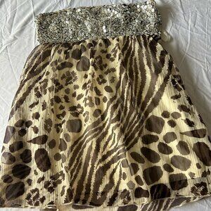 Women's Animal Print Mini Skirt
